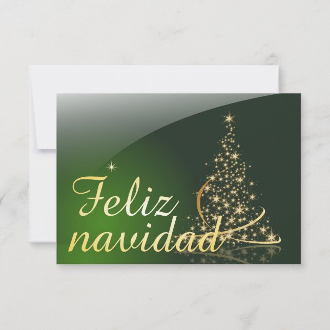 Motivo navideño verde con arbol de navidad. V2.0 (Frente)