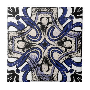 Motivo Ornado de Azulejo Mediterrâneo