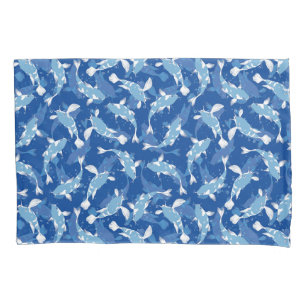 Motivo Repetitivo Azul   Padrão de Peixes Koi