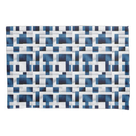 Motivo Xadrez Artístico Azul | Padrão Geométrico