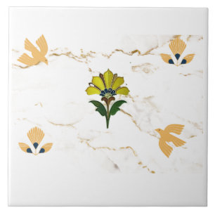 Motivos de arte deco no faux marble look