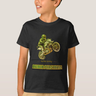 Motocicleta de camiseta desportiva