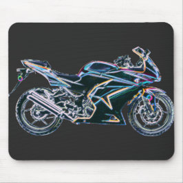 Motocicleta de néon Mousepad da bicicleta do