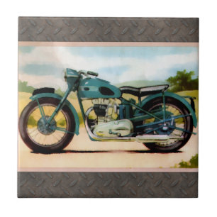 Motocicleta do vintage da aguarela