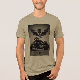 Motocicleta Personalizada com Gráfico de Caveira e