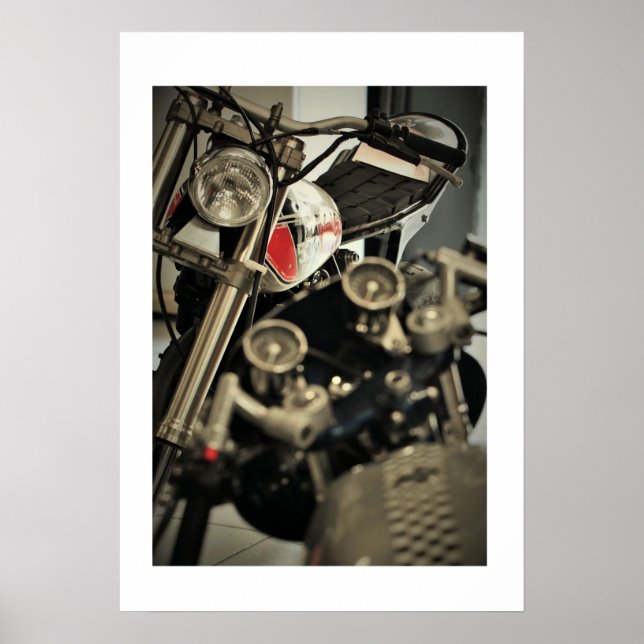 Motocicleta Yahama Triumph Photo Poster (Frente)