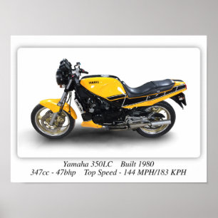 Motocicleta Yamaha RD350 LC - Poster de Impressão
