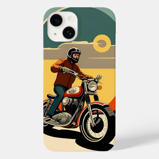 Motociclista Estilo Retro (Verso)