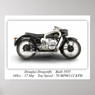 Motociclo Douglas Dragonfly - Poster A3