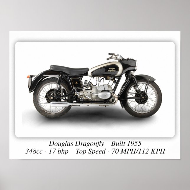 Motociclo Douglas Dragonfly - Poster A3 (Frente)