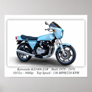 Motociclo Kawasaki KZ1000 Z1R - Impressão de taman