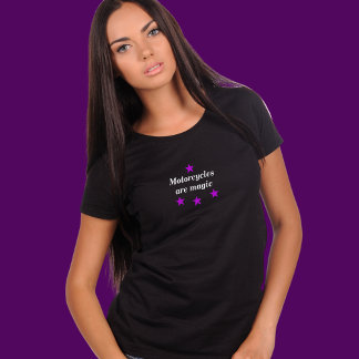 Motociclos são camiseta de moto mágica para mulher