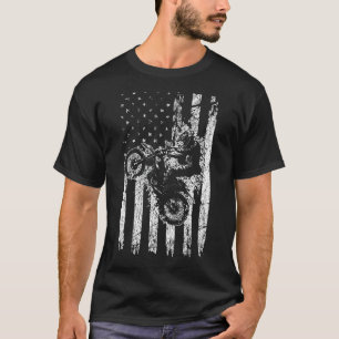 Motocross 4th, Bandeira Americana De Camisa Legal 