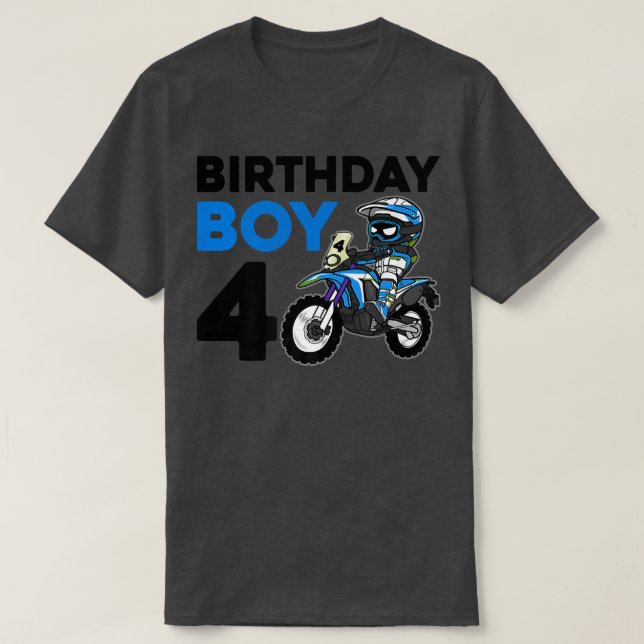 Motocross 4th Gift, 4 anos, Bike de Camisa de Cami (Frente do Design)