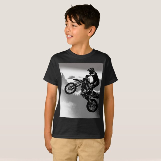 Motocross Biker - Camisa T das Montanhas Rochosas (Frente Completa)