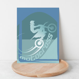 Motocross moto cross dirtbike moto-x Cartão postal