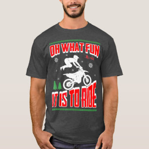 Motocross Xmas de Camisa de Natal Feia
