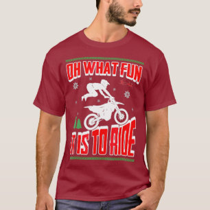 Motocross Xmas de Camisa de Natal Feia