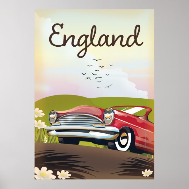 Motor City Detroit Michigan poster de viagens. (Frente)