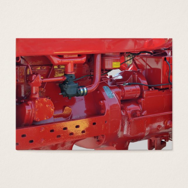 Motor de trator vermelho (Frente)
