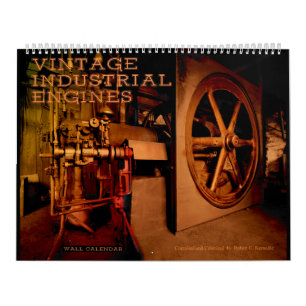Motores industriais do vintage do calendário de