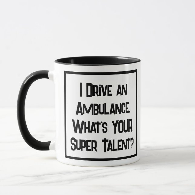 Motorista de Ambulância Super Talento. Caneca de C (Esquerda)