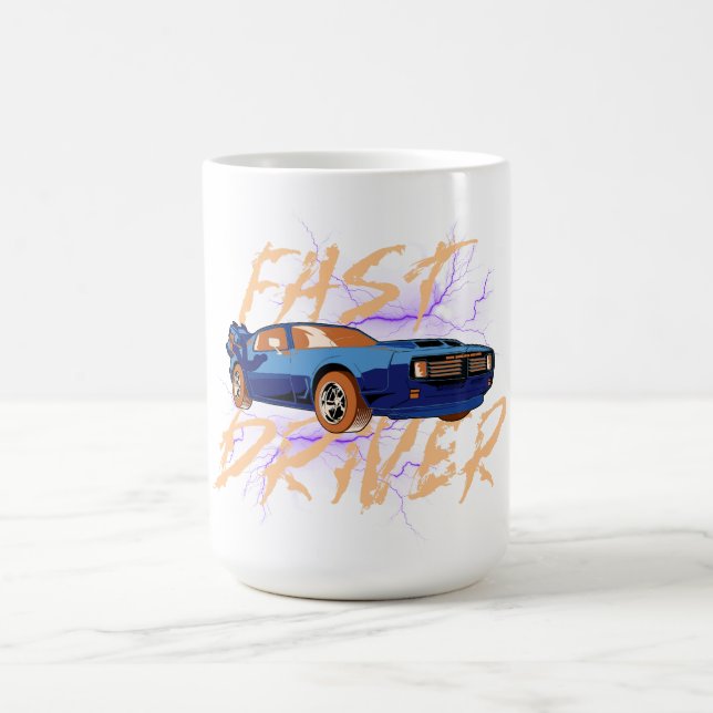 MOTORISTA RÁPIDO - CANECA DE CAFÉ azul (Centro)