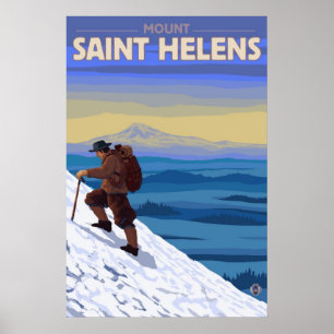 Mount Saint Helens - montanhista - poster de