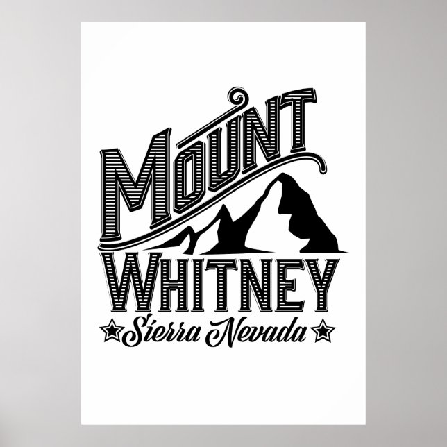 Mount Whitney Sierra Nevada Travel poster (Frente)