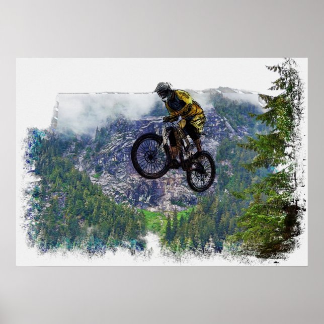 Mountain Air BMXer - BMX Rider Poster (Frente)