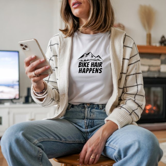 Mountain Bike Girl Irony black (This cycling tee is designed with bike-loving women in mind.)
