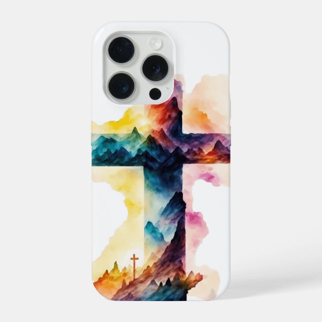 Mountain Grace – Watercolor Cross (Verso)