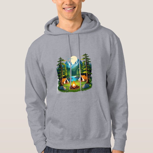 Mountain Lake Campfire Moletom  (Frente)