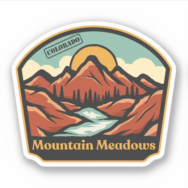 Mountain Meadows, Colorado Adesivo (Frente)