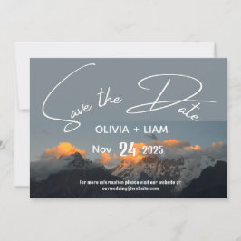 Mountain Park Salve A Data De Destino Convite