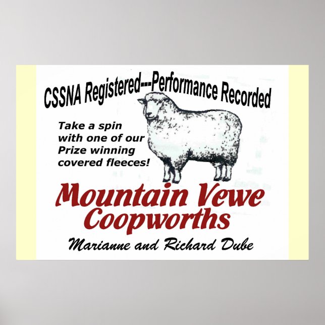 Mountain Vewe Coopworth Poster (Frente)