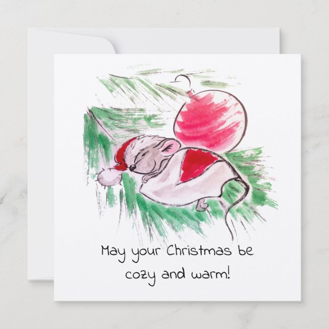 Mouse dormindo no Natal e Ano Novo (Frente)