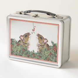 Mouse e Holly Christmas Cookie tin