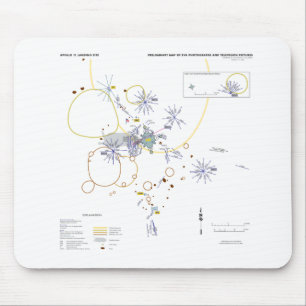 Mouse Pad Apollo 11 mapa fotográfico