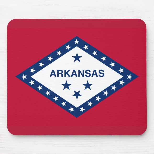 Mouse Pad Bandeira do Arkansas (Frente)