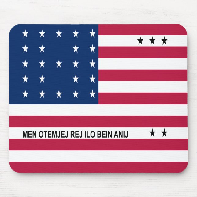 Mouse Pad Bandeira do Atol Bikini Patriótico (Frente)