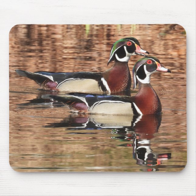 Mouse Pad Colorido de Madeira Masculina (Frente)