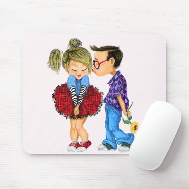 Mouse Pad com Amor Romântico por Casal - Beijo (Com mouse)
