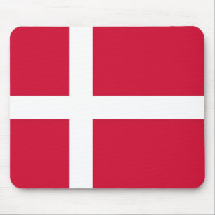Mouse pad com bandeira da Dinamarca