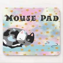 Mouse Pad com Cat e :Mouse