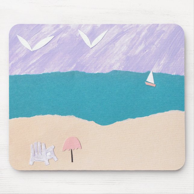 Mouse Pad com cena de praia (Frente)