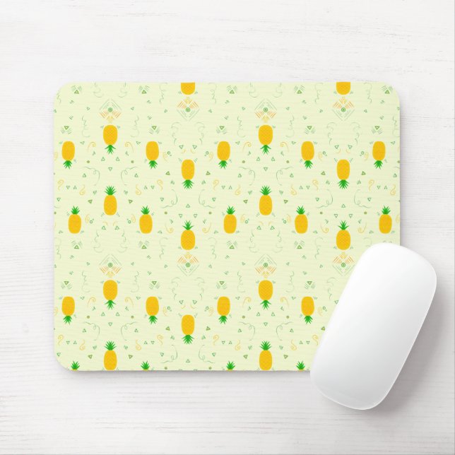 Mouse pad com estampa de abacaxi (Com mouse)