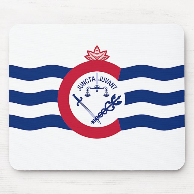 Mouse pad com Flag of Cincinnati, Ohio (Frente)