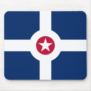Mouse pad com Flag of Indianapolis, EUA