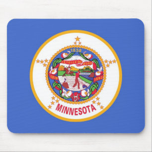 Mouse pad com Flag of Minnesota State - EUA